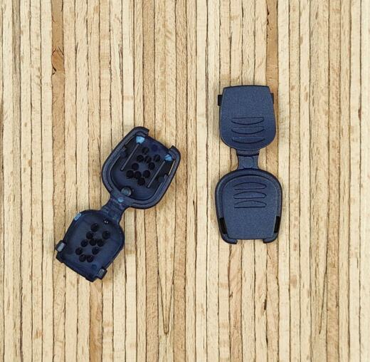 2 Kordelenden ABGERUNDET für 6mm Kordeln