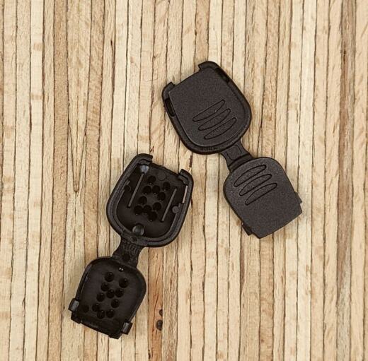 2 Kordelenden ABGERUNDET für 6mm Kordeln