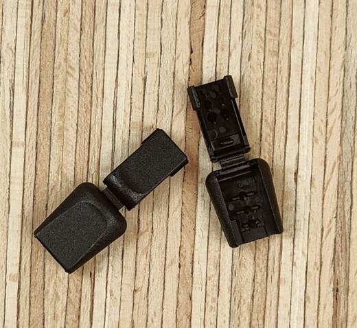 2 Kordelenden ECKIG für 6mm Kordeln