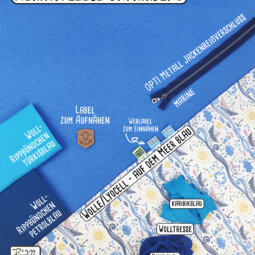 Wolle/Lyocell Biojersey - Auf dem Meer blau – Bild 3