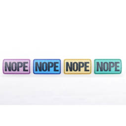 DTF Bügelbilder G3 - Tigerlilly EP - Label "NOPE" (ca. 3 x 21cm)