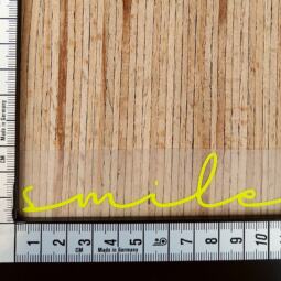 Bügelbild H24 - neongelb reflektierend - "smile" (ca. 2 x 11,5cm) – Bild 2