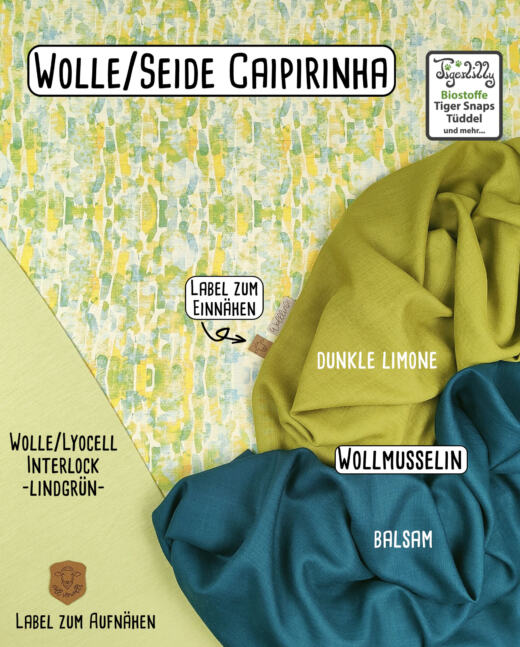 Wolle/Seide Biojersey - Caipirinha