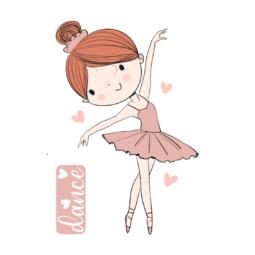 DTF Bügelbild D14 - Tigerlilly - Ballerina im rosa Tutu (ca. 15 x 10,5cm)
