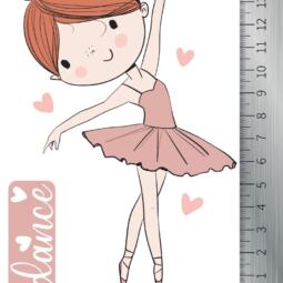 DTF Bügelbild D14 - Ballerina im rosa Tutu (ca. 15 x 10,5cm) – Bild 2
