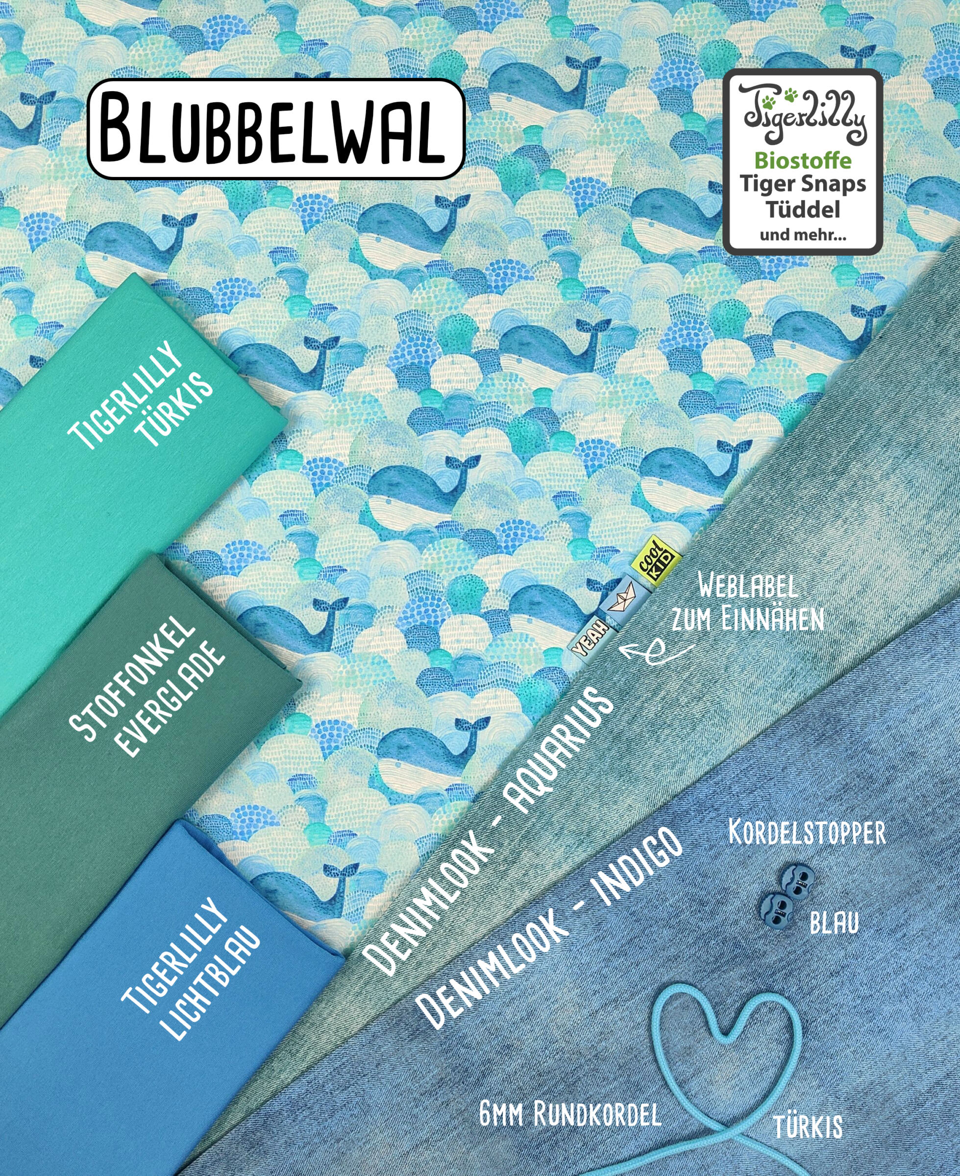Blubbelwal und Denimlook