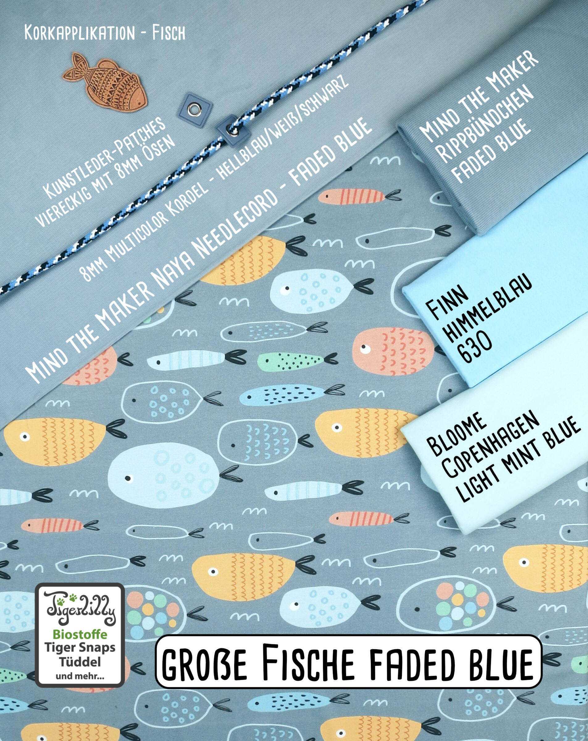 große Fische faded blue und MtM Cord