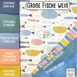 Biojersey - Tigerlilly - große Fische weiß – Bild 4