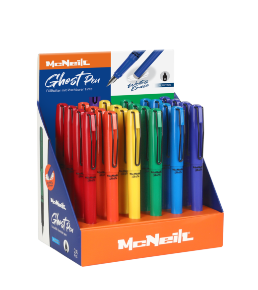 McNeill Ghost Pen - Füller mit radierbarer Tinte - kräftige Farben