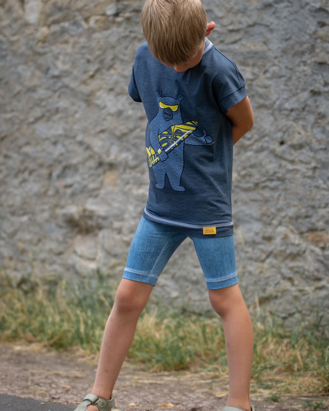 Biojersey - Tigerlilly - Denimlook indigo – Bild 3