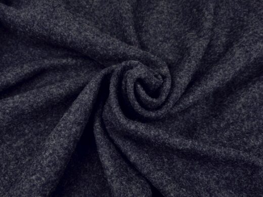 Bio Düffelloden aus 100% Wolle - navy meliert