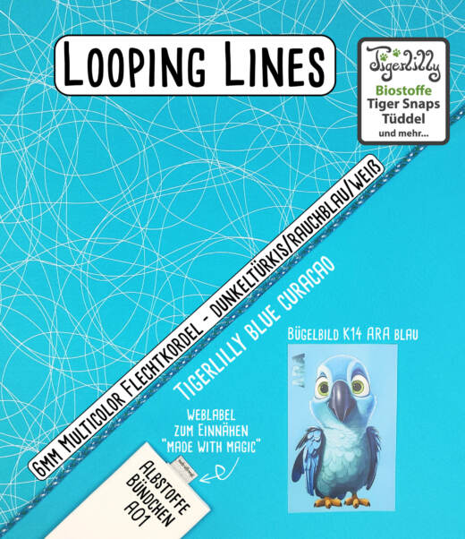 Biojersey - Tigerlilly EP - Looping Lines blue curacao