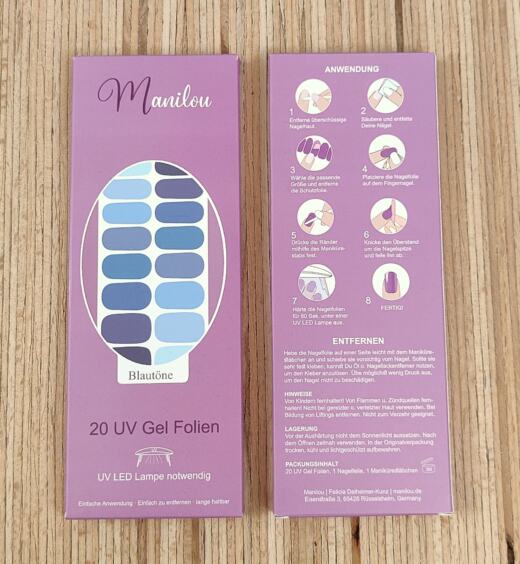 UV Gel Folien - Manilou - Blautöne