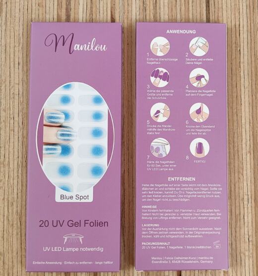 UV Gel Folien - Manilou - Blue Spot