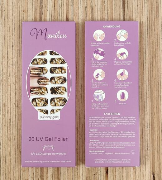 UV Gel Folien - Manilou - Butterfly gold