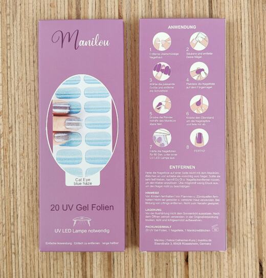 UV Gel Folien - Manilou - Cat Eye blue haze
