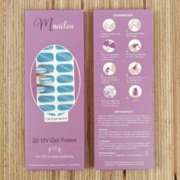 UV Gel Folien - Manilou - Cat Eye denim – Bild 2