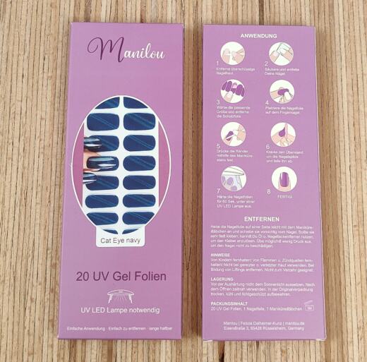 UV Gel Folien - Manilou - Cat Eye navy