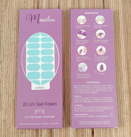 UV Gel Folien - Manilou - eisblau