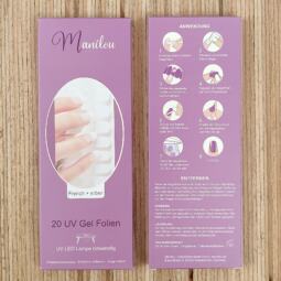 UV Gel Folien - Manilou - French & Silber – Bild 2