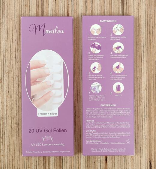 UV Gel Folien - Manilou - French & Silber