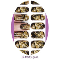 UV Gel Folien - Manilou - Butterfly gold
