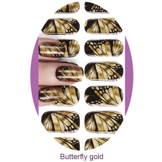 UV Gel Folien - Manilou - Butterfly gold