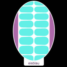 UV Gel Folien - Manilou - eisblau