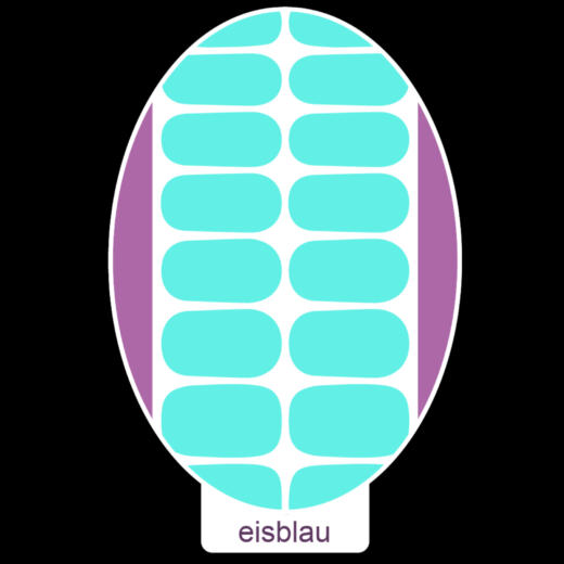 UV Gel Folien - Manilou - eisblau