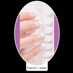 UV Gel Folien - Manilou - French & Silber