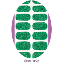 UV Gel Folien - Manilou - Glitzer grün