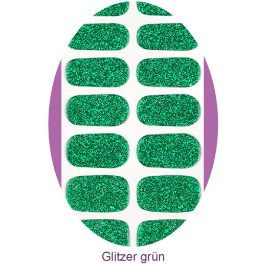 UV Gel Folien - Manilou - Glitzer grün