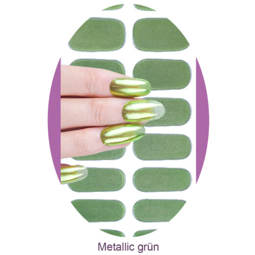 UV Gel Folien - Manilou - Metallic grün