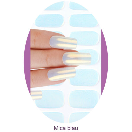 UV Gel Folien - Manilou - Mica blau