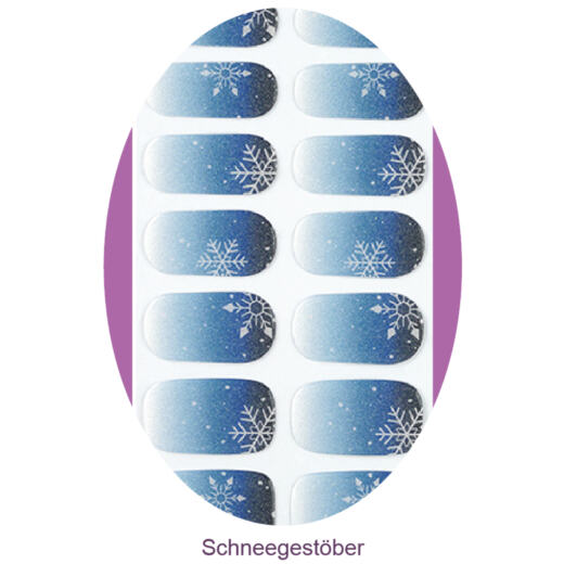 UV Gel Folien - Manilou - Schneegestöber