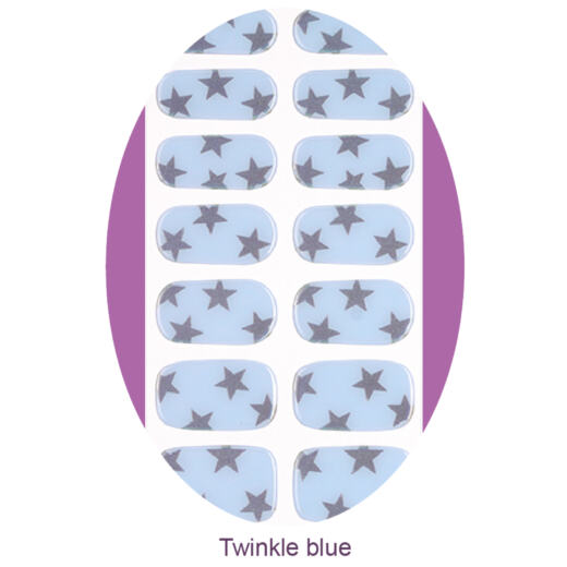 UV Gel Folien - Manilou - Twinkle blue