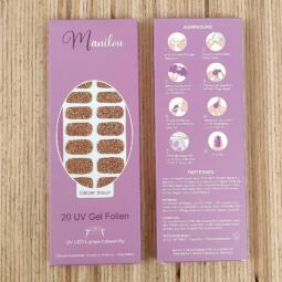 UV Gel Folien - Manilou - Glitzer braun – Bild 2