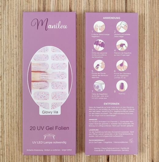 UV Gel Folien - Manilou - Glowy lila