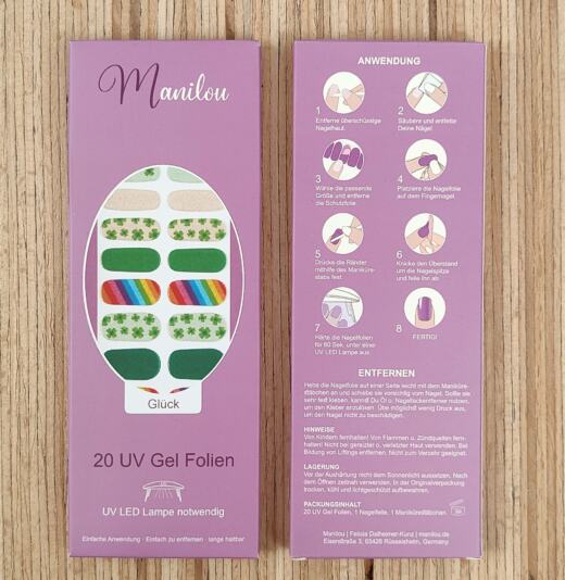 UV Gel Folien - Manilou - Glück