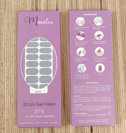 UV Gel Folien - Manilou - grau