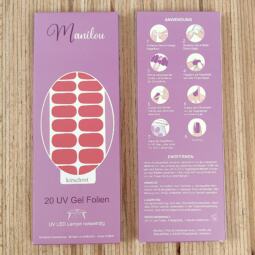 UV Gel Folien - Manilou - kirschrot – Bild 2