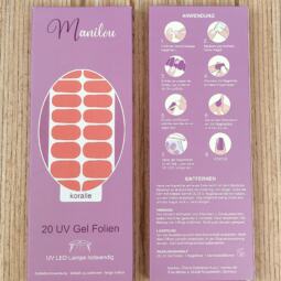 UV Gel Folien - Manilou - koralle – Bild 2