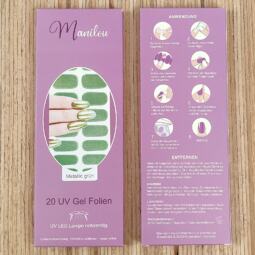 UV Gel Folien - Manilou - Metallic grün – Bild 2