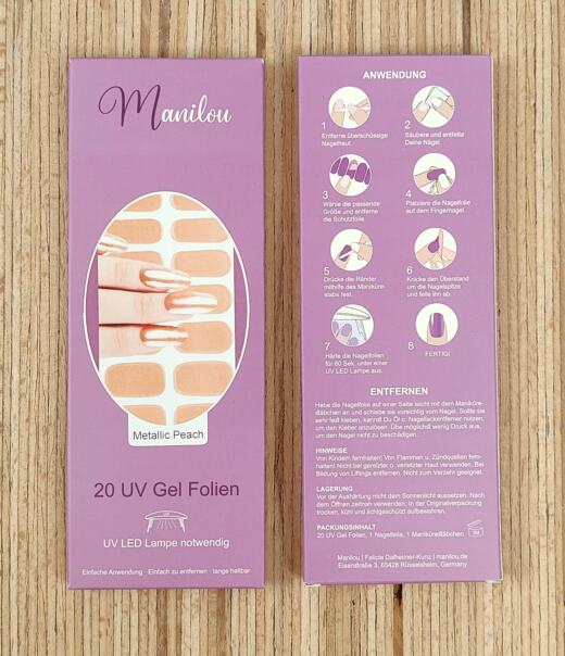 UV Gel Folien - Manilou - Metallic peach