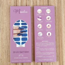 UV Gel Folien - Manilou - Metallic royalblau – Bild 2