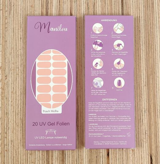UV Gel Folien - Manilou - peach melba