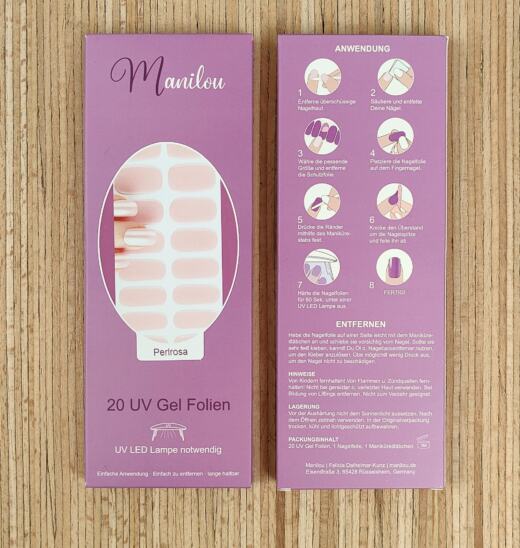 UV Gel Folien - Manilou - Perlrosa