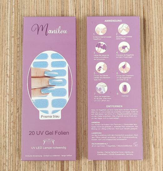 UV Gel Folien - Manilou - Prisma blau