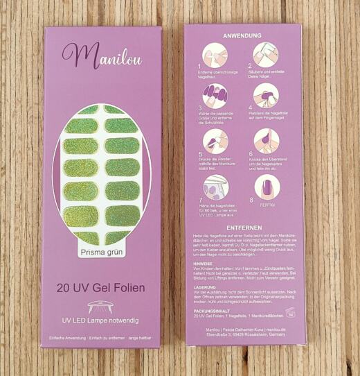 UV Gel Folien - Manilou - Prisma grün