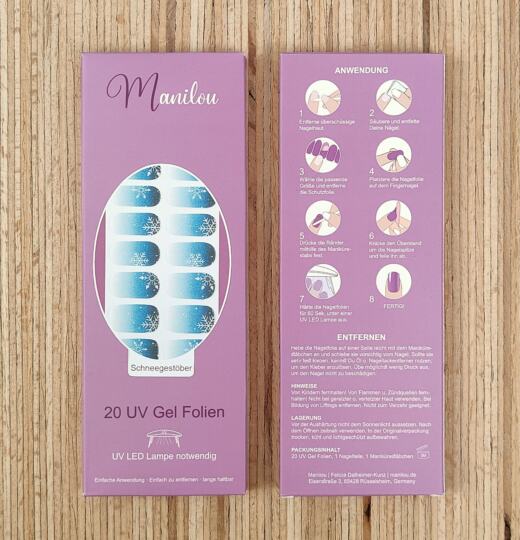 UV Gel Folien - Manilou - Schneegestöber